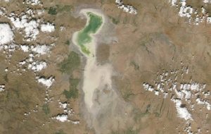 آخرین وضعیت دریاچه اورمیه از دید ناسا + تصویر