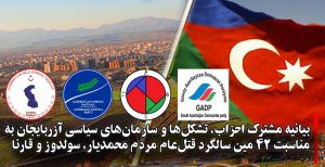 بیانیه مشترک احزاب، تشکل‌ها و سازمان‌های سیاسی آزربایجان به مناسبت ۴۲ مین سالگرد قتل‌عام مردم...