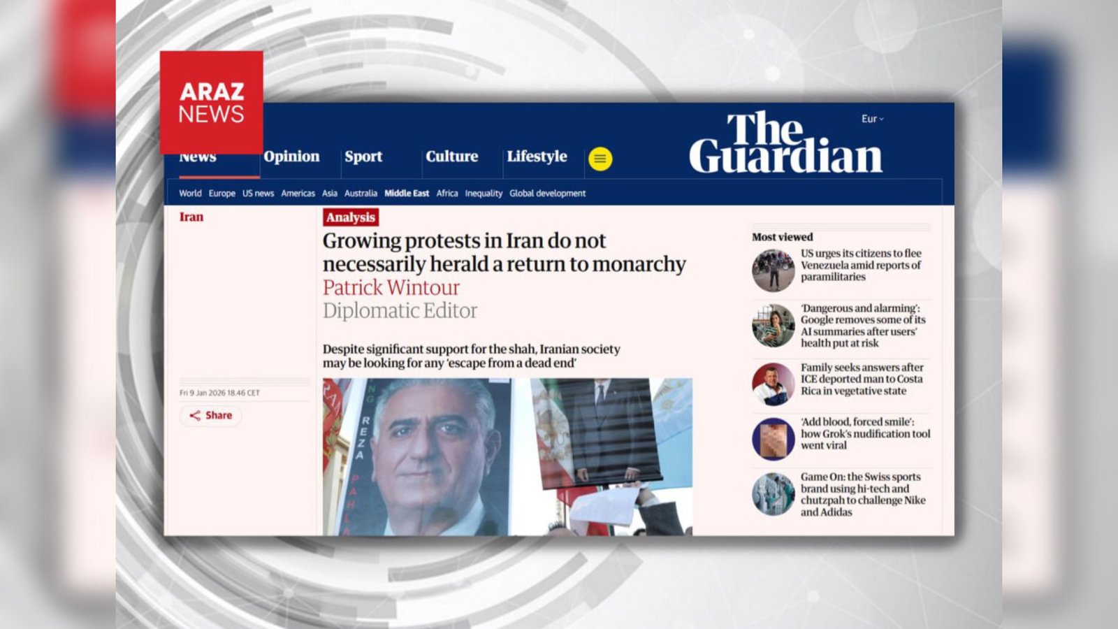 گزارش گاردین:«سلطنت برای بخش بزرگی از جامعه هنوز گزینه قطعی نیست» 