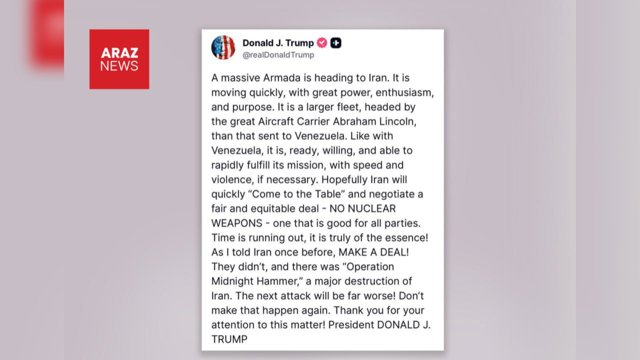 Donald Trampdan İrana növbəti xəbərdarlıq: ABŞ-ın nəhəng hərbi donanması hərəkətə keçdi