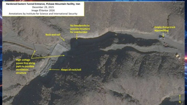 تصاوير ماهوارهاى جديد از تقويت و ايمن سازى شتاب گرفته يك مجتمع تونلى حساس در ايران حكايت دارد
