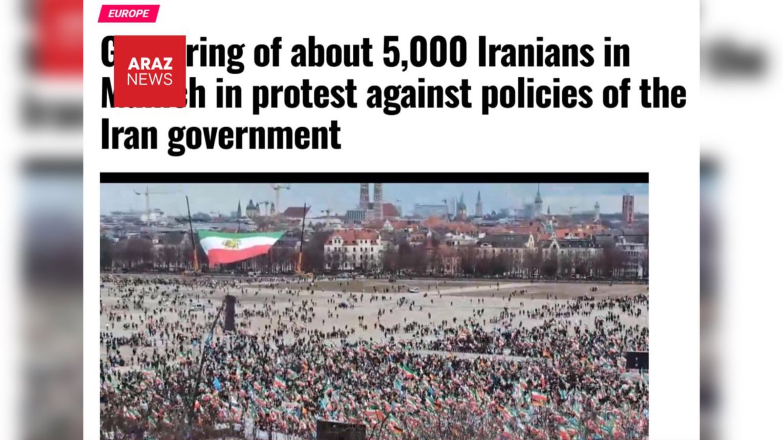  دیلی اسکوپ: حضور حدود ۵ هزار نفر در تجمع مونیخ         