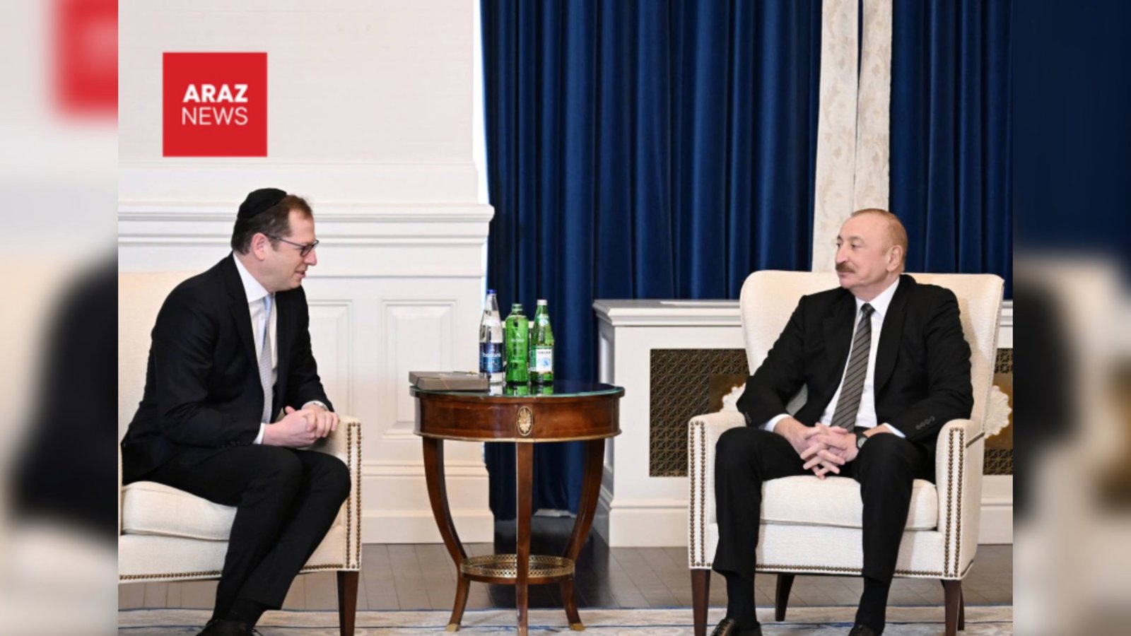 ديدار الهام على‌اف با مدير اجرايى كميته روابط عمومى آمريكا و اسرائيل در واشنگتن