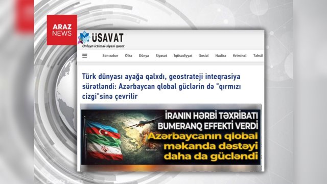  «Yeni Müsavat»: Naxçıvana hücum Azərbaycana beynəlxalq dəstəyi artırıb