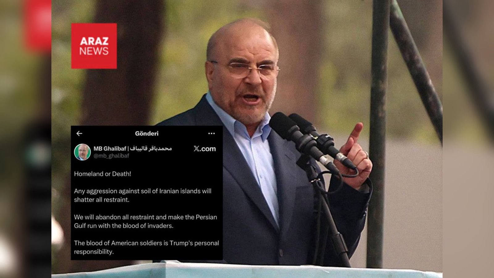  Qalibaf: İran adalarına hücum olarsa, sərt cavab veriləcək