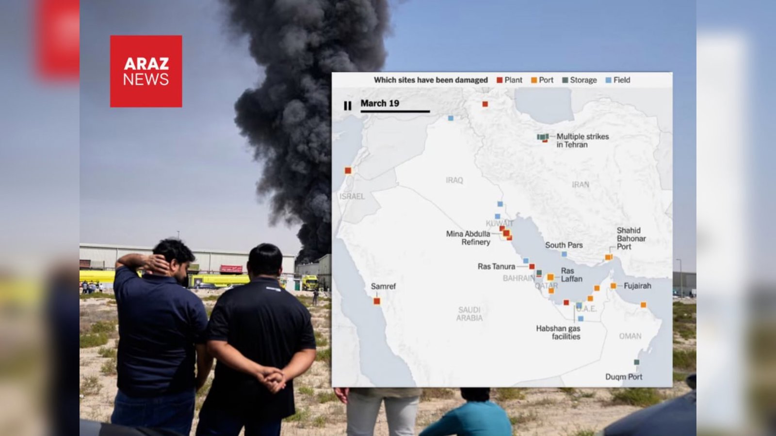  New York Times: üç həftəlik müharibədə 9 ölkədə 39 enerji obyektinə ziyan dəyib