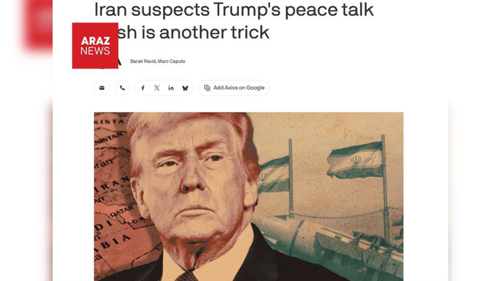  مقام‌های ایرانی به میانجی‌ها گفتند به پیشنهاد صلح ترامپ بدبین‌اند   