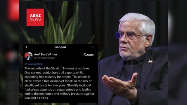  Aref: Hörmüz boğazının təhlükəsizliyi “pulsuz” deyil