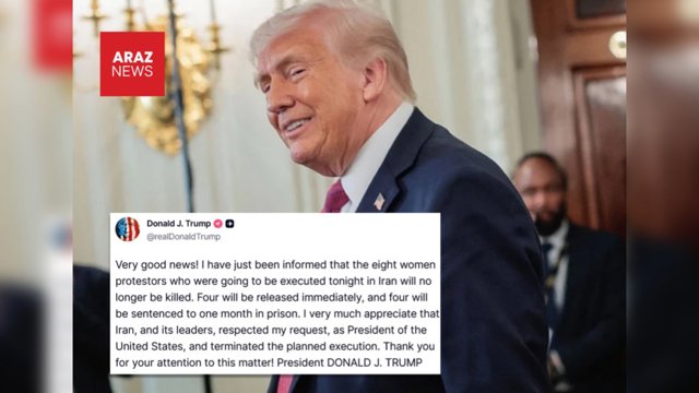   ترامپ مدعی توقف اعدام ۸ زن معترض در ایران شد                