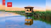 تالاب سولدوز پس از سال ها سرريز شد؛ آب مازاد به درياچه اورميه مى رسد