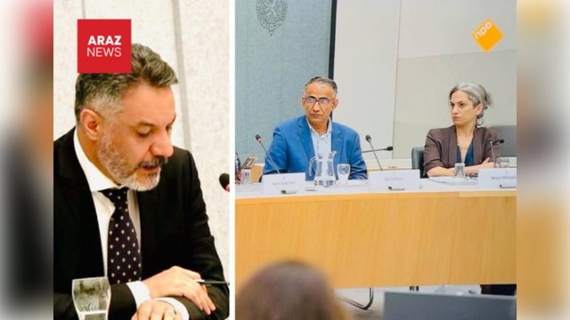 نشست دفاع از حقوق ملل تحت ستم در پارلمان هلند همزمان با سخنرانی رضا پهلوی