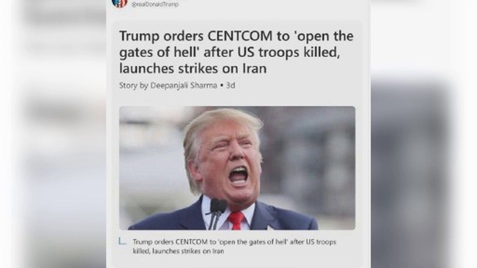 Amerikalı əsgərlərin həlak olmasının ardından; Tramp SENTKOMa 