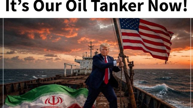 It's Our Oil Tanker Now!؛ ترامپ با تصاویر ساختگی هوش مصنوعی به تهدید ایران ادامه می‌دهد