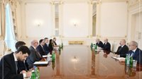 دیدار الهام علی‌اف با وزیر تجارت بریتانیا در باکو