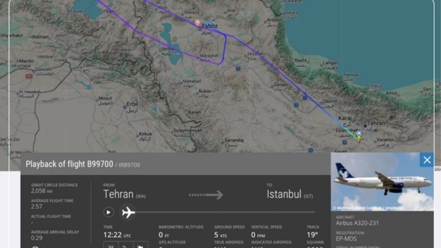 فرود اضطراری پرواز تهران–استانبول با ۱۱۶ مسافر در تبریز