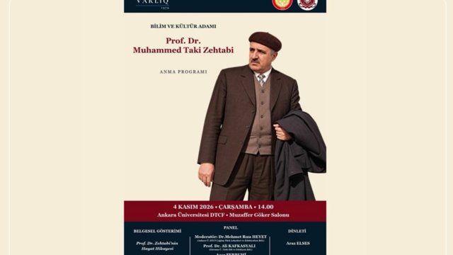 Ankara Universitetində professor doktor Məhəmmədtağı Zehtabinin xatirəsinə həsr olunmuş mərasim keçiriləcək