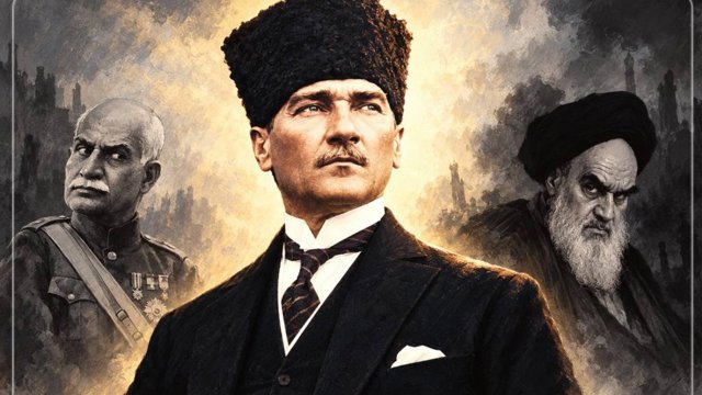 Atatürk respublika qurdu; İranda isə şah ondan imtina etdi, şeyx onun adını oğurladı və birlikdə diktatura qurdular