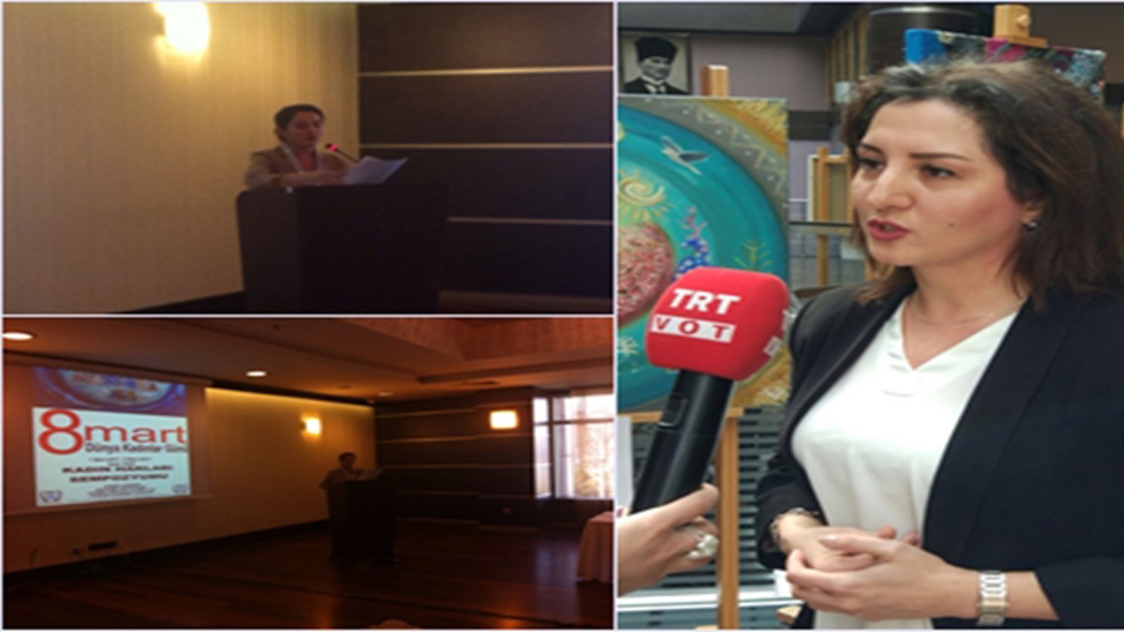 سخنرانی خانم نازیلا نریمانی از آزربایجان جنوبی در سمپوزیوم روز جهانی زن در تورکیه (ویدئو و تصاویر)