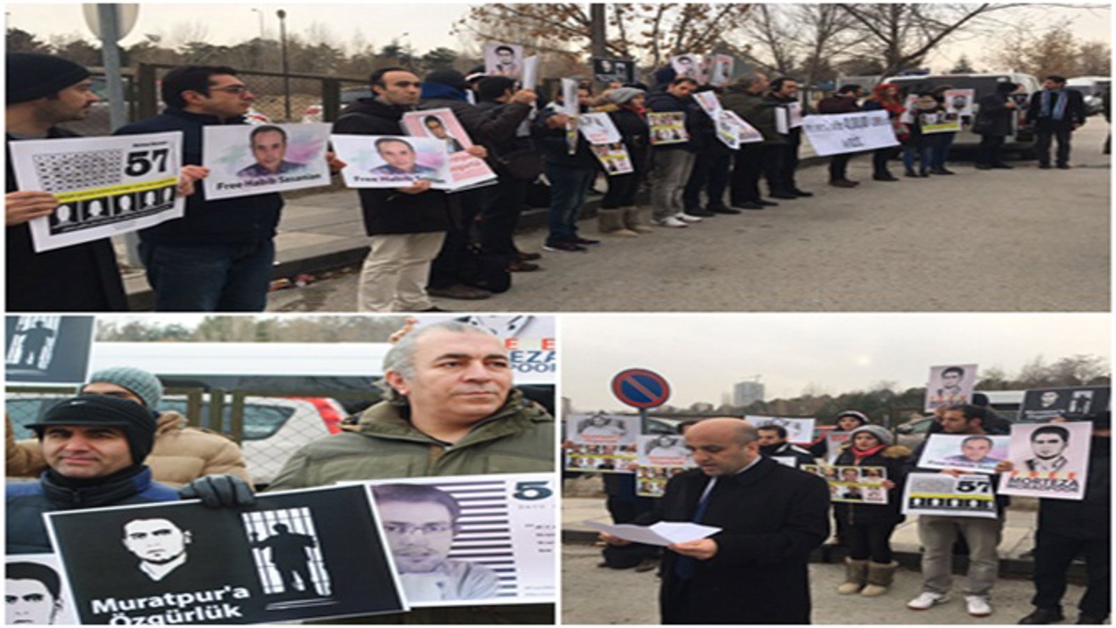 برگزاری تجمع حمایت از مرتضی مراد پور و سایر زندانیان سیاسی آزربایجان جنوبی در آنکارا