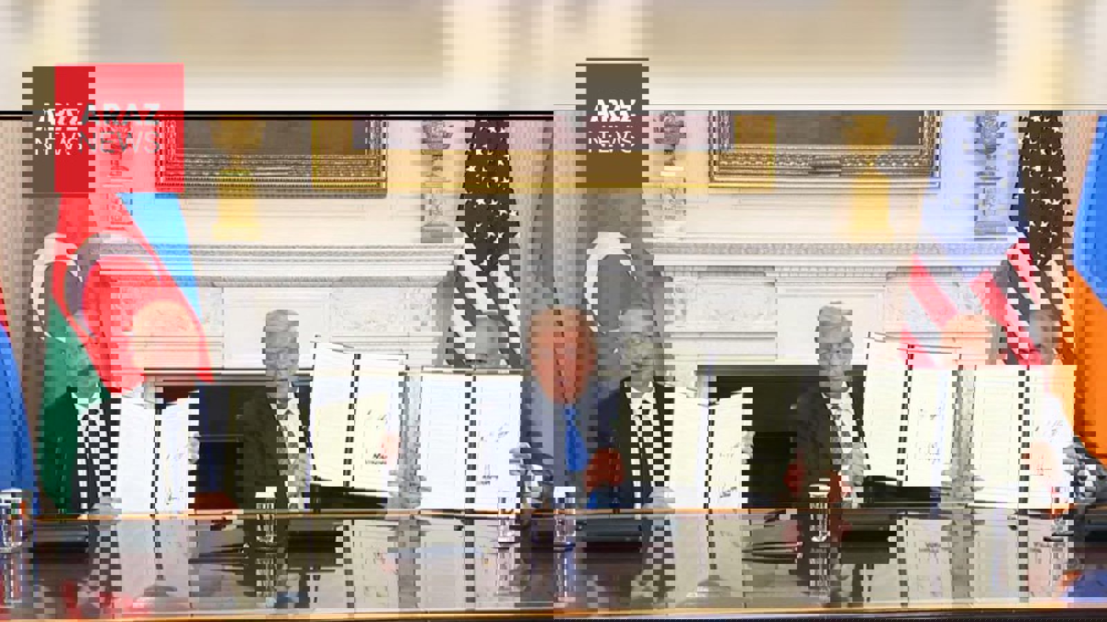 امضای بیانیه مشترک صلح میان آذربایجان و ارمنستان در واشنگتن