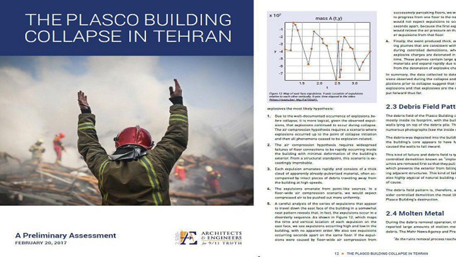 سازمان حقیقت یاب حادثه یازده سپتامبر: فروریختن پلاسکو یک تخریب کنترل شده با بمب و مواد  آتشزا بود