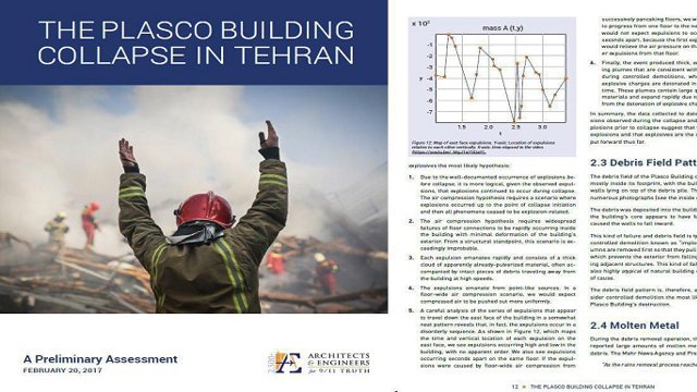 سازمان حقیقت یاب حادثه یازده سپتامبر: فروریختن پلاسکو یک تخریب کنترل شده با بمب و مواد  آتشزا بود