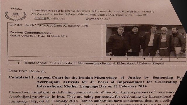گزارش محبوسان «روز جهانی زبان مادری» و وکیل آزربایجانی دربند به سازمان ملل و محافل بین المللی ارسال شد