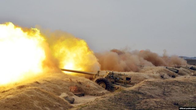 حمله توپخانه‌ای ارتش اشغالگر ارمنستان به ارتش آزربایجان