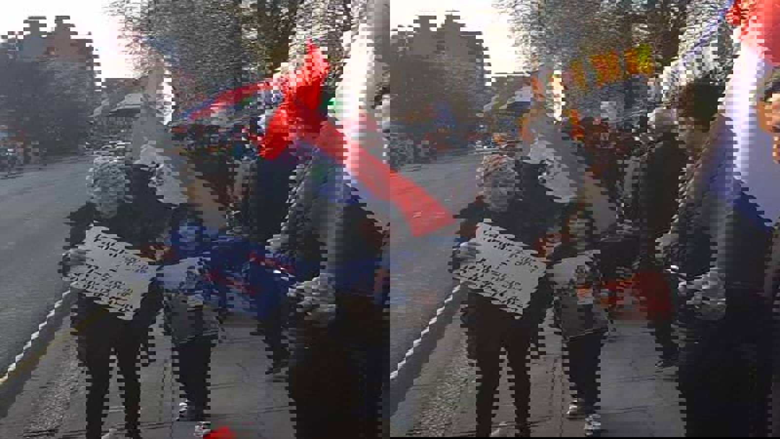 تظاهرات و اعلام همبستگی با مردم مظلوم الأحواز مقابل پارلمان اروپا در بروكسل