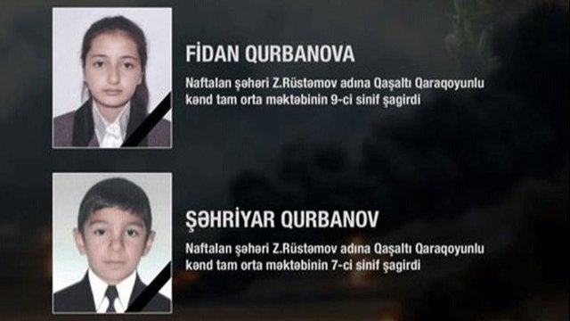 در اثر حمله ارتش اشغالگر ارمنستان به مناطق مسکونی دو کودک آزربایجانی شهید شدند