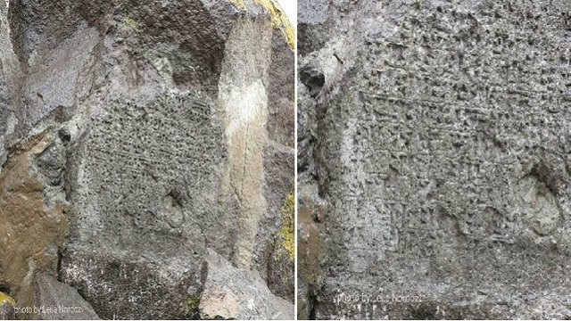 کتیبه میخی روستای قیرخ قیزلار شهرستان سراب در معرض نابودی و تخریب قرار دارد