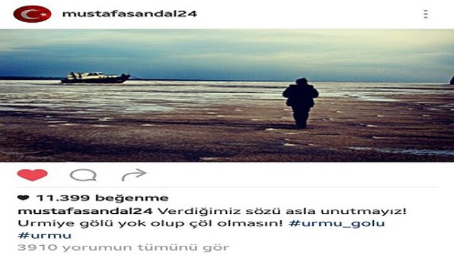 حمایت مصطفی ساندال خواننده مشهور تورکیه از دریاچه اورمیه