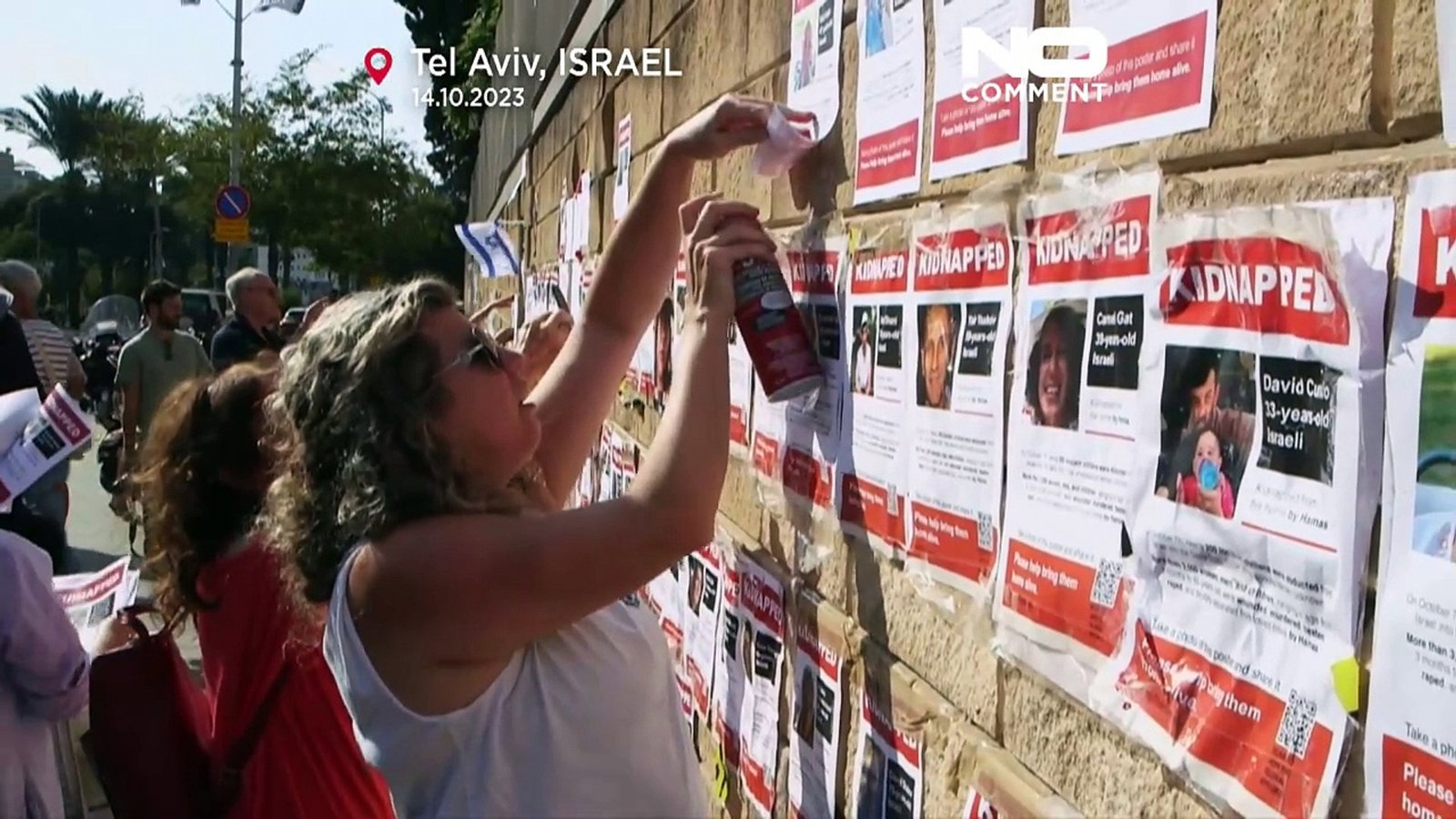 تجمع خانواده‌های گروگان‌‌ها در تل‌آویو