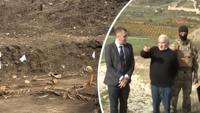 کشف مزار دسته جمعی در خوجالی