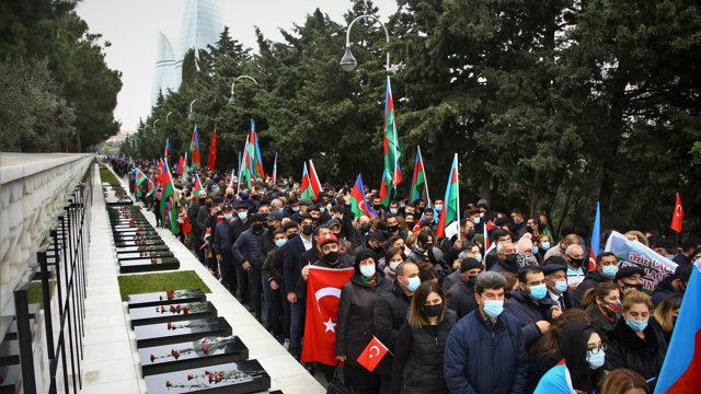 تجمع شادی برای آزادسازی لاچین در باکو پایتخت آزربایجان [شمالی]