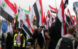 تظاهرات صدها عرب اهوازی مقابل مقر سازمان ملل متحد در وین