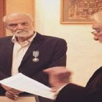 دریافت نشان شوالیه فرانسه توسط آیدین آغداشلو، نقاش آزربایجانی