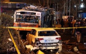 گروه تروریستی پ.ک.ک مسئولیت انفجار تروریستی آنکارا را بر عهده گرفت