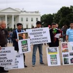 تجمع فعالین حرکت ملی آزربایجان در مقابل کاخ سفید به مناسبت قیام یک خرداد١٣٨۵ -تصاویر
